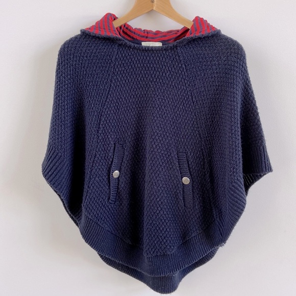 Promod Knit Poncho with Hood - Picture 1 of 16